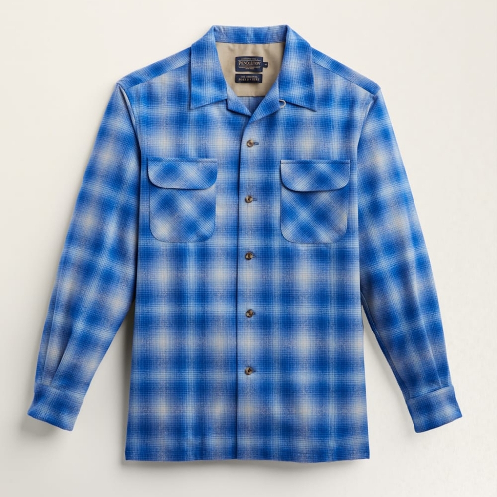 Pendleton Blue Plaid Button Down Size Large